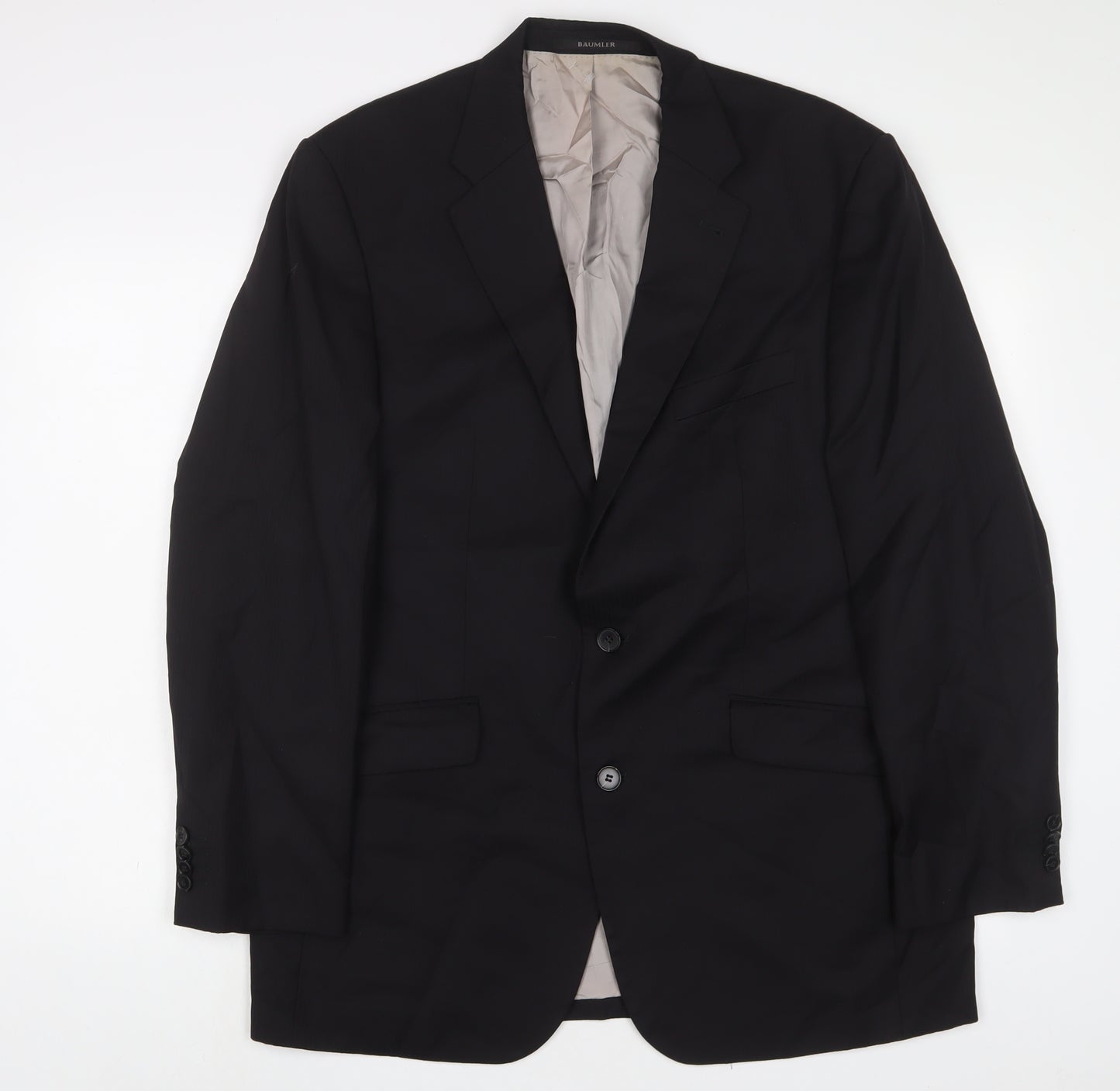 Baumler Mens Black Wool Jacket Suit Jacket Size 42 Regular