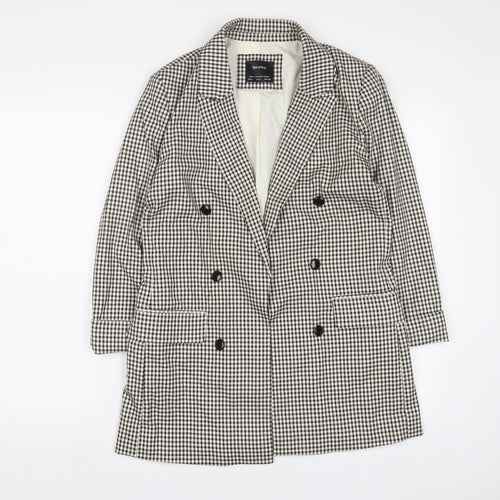 Bershka Womens Multicoloured Plaid Jacket Blazer Size L