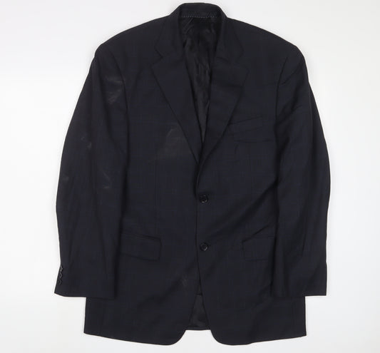 Rochas Mens Blue Wool Jacket Suit Jacket Size 38 Regular