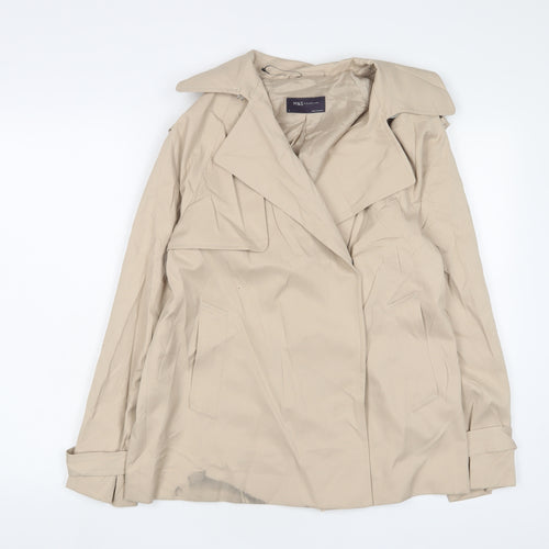 Marks and Spencer Womens Beige Jacket Size 6 Snap