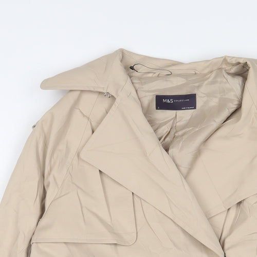 Marks and Spencer Womens Beige Jacket Size 6 Snap