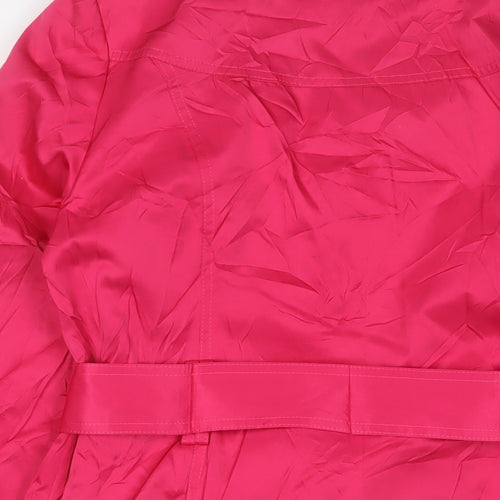Autonomy Womens Pink Overcoat Coat Size 12 Button - Belted