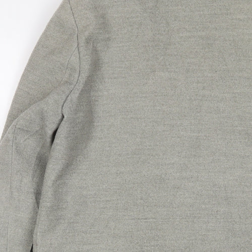 Topshop Womens Grey Overcoat Coat Size 8 Snap