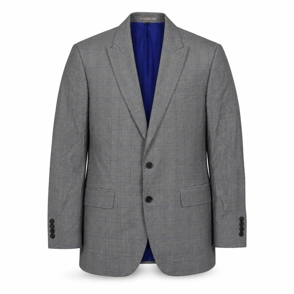 Front view of Marks & Spencer men’s grey polyester jacket suit jacket, size 40, regular