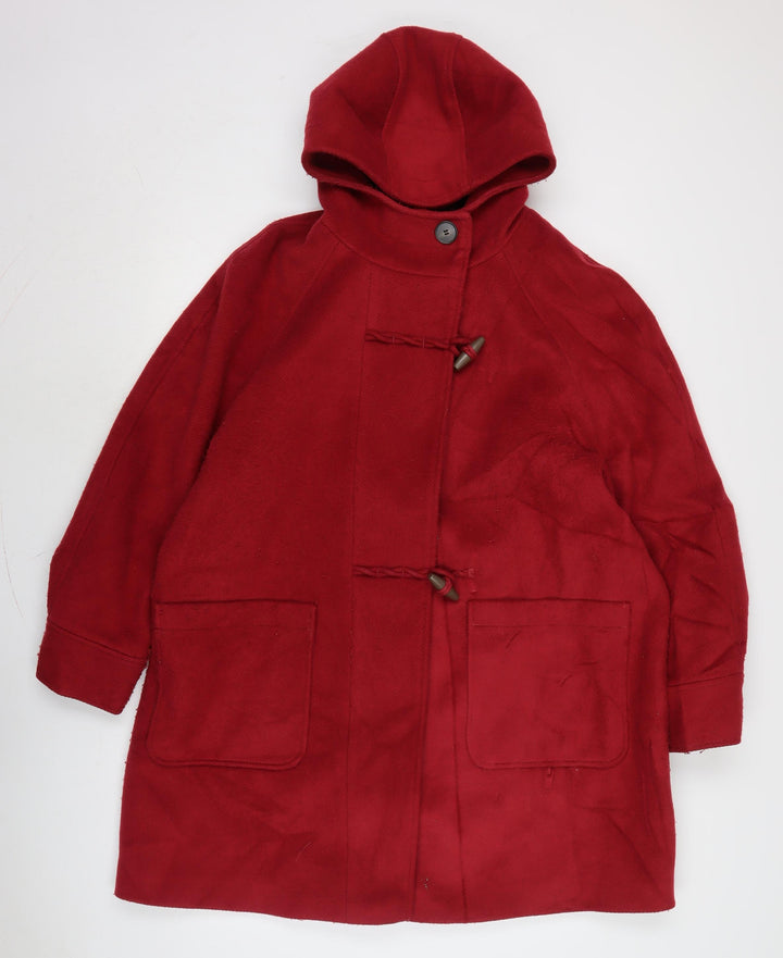 Marks and Spencer Womens Red Parka Coat Size 20 Zip