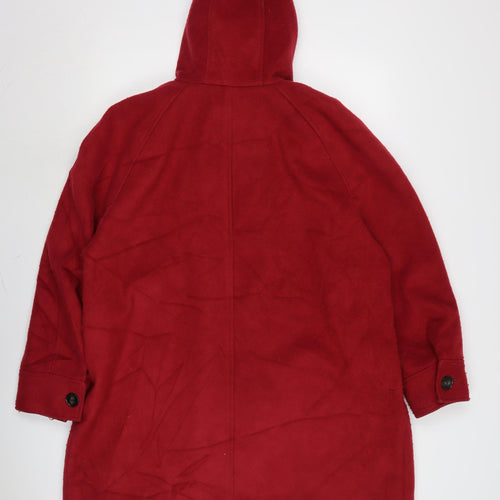 Marks and Spencer Womens Red Parka Coat Size 20 Zip
