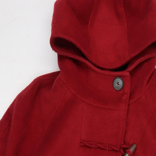 Marks and Spencer Womens Red Parka Coat Size 20 Zip