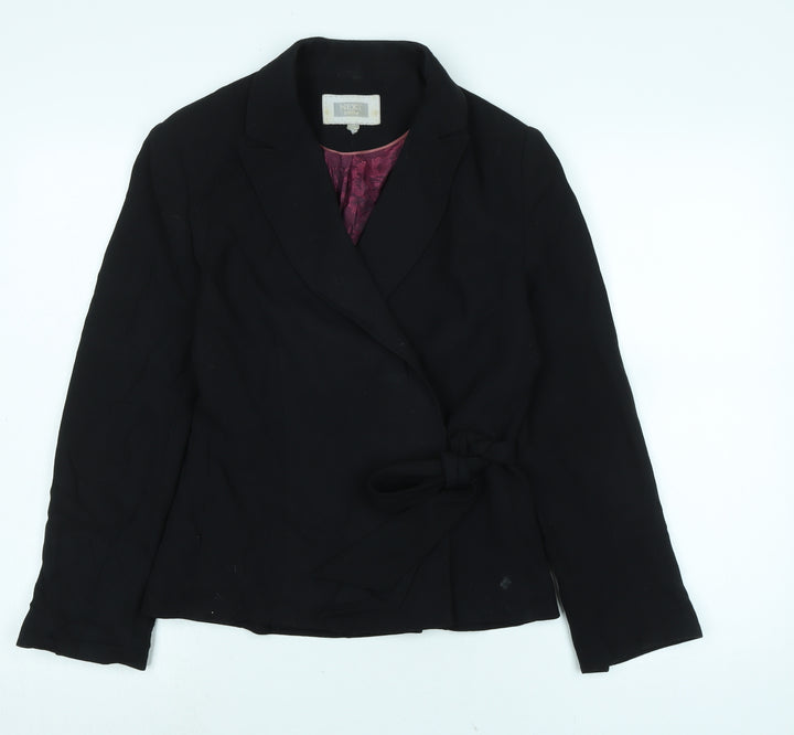 NEXT Womens Black Jacket Size 8 Tie