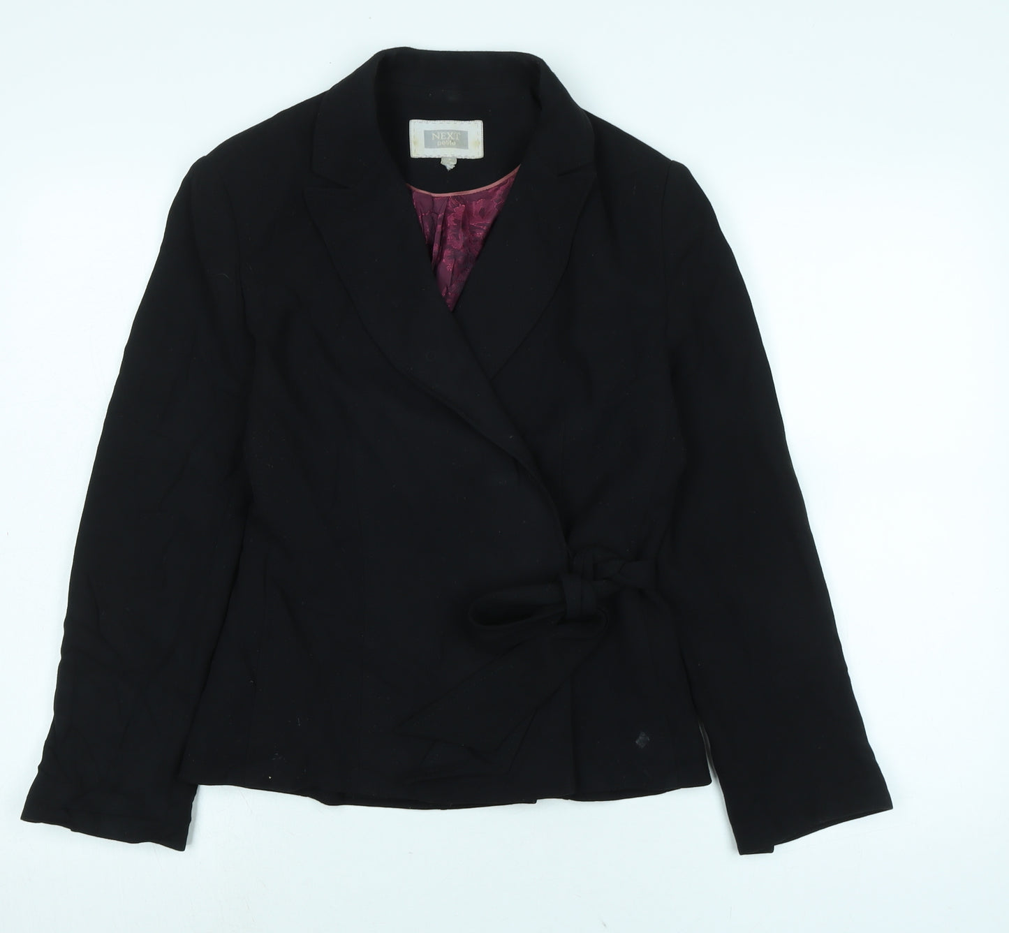 NEXT Womens Black Jacket Size 8 Tie