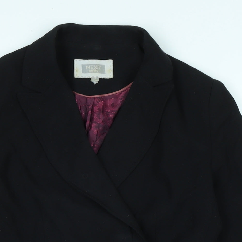 NEXT Womens Black Jacket Size 8 Tie