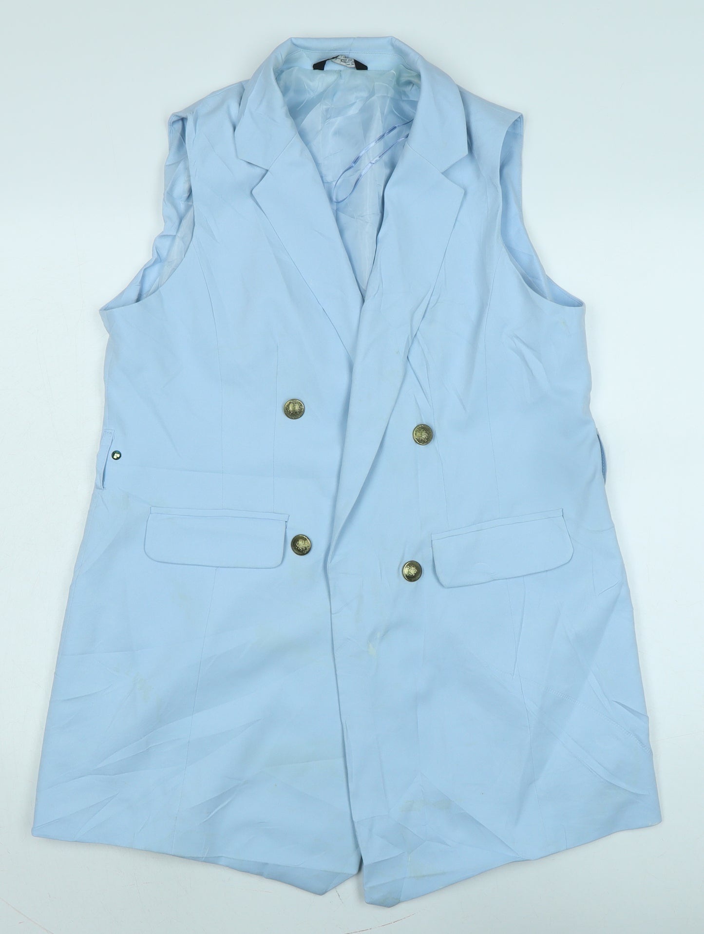 Selected Womens Blue Gilet Waistcoat Size 16