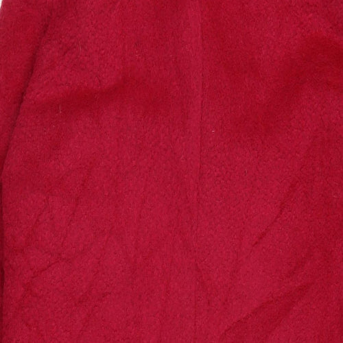 b.young Womens Pink Overcoat Coat Size 6 Button