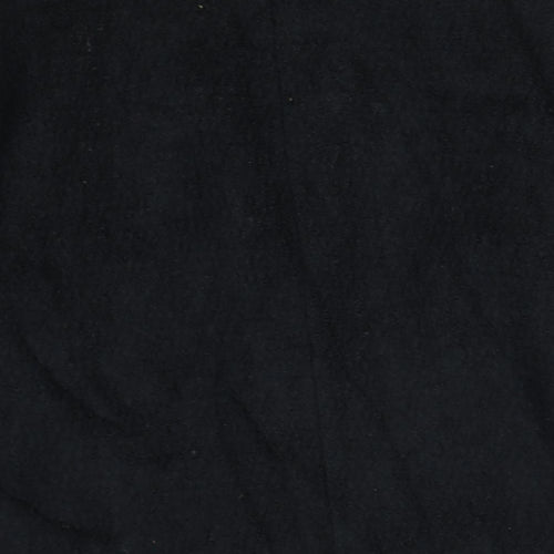 Divided Womens Black Overcoat Coat Size 8 Button