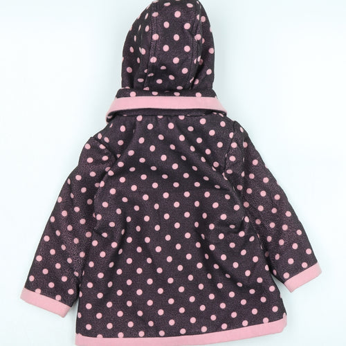 Mothercare Girls Pink Basic Coat Coat Size 12-18 Months Button