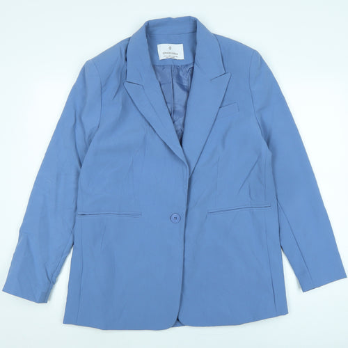 Stradivarius Womens Blue Jacket Size L Button