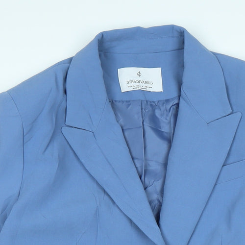 Stradivarius Womens Blue Jacket Size L Button