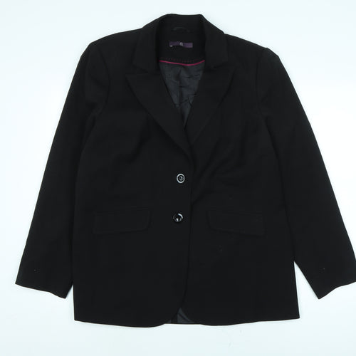 Evans Womens Black Jacket Size 18 Button