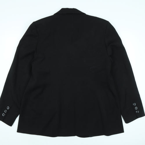Evans Womens Black Jacket Size 18 Button