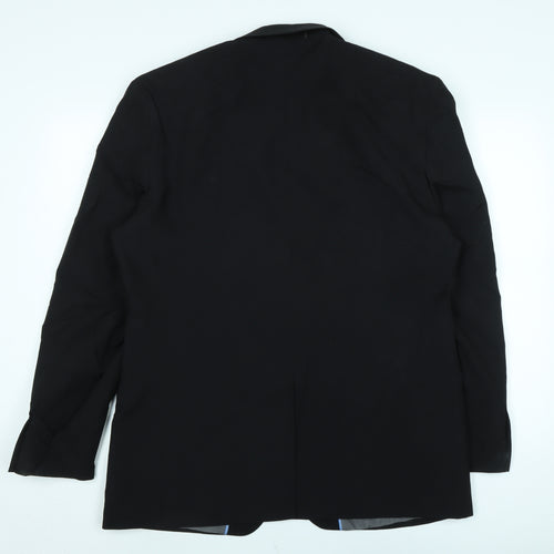 George Mens Black Polyester Jacket Suit Jacket Size 42 Regular