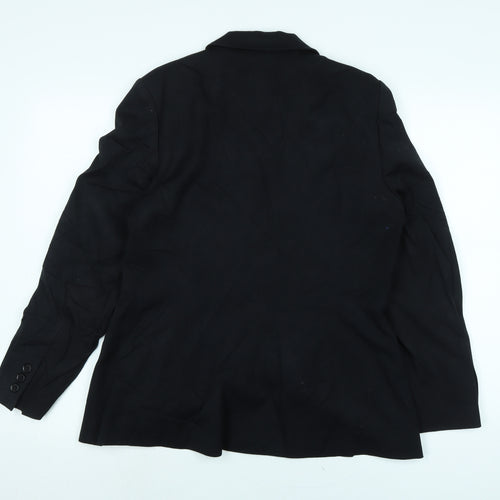 Marks and Spencer Womens Black Jacket Size 14 Button