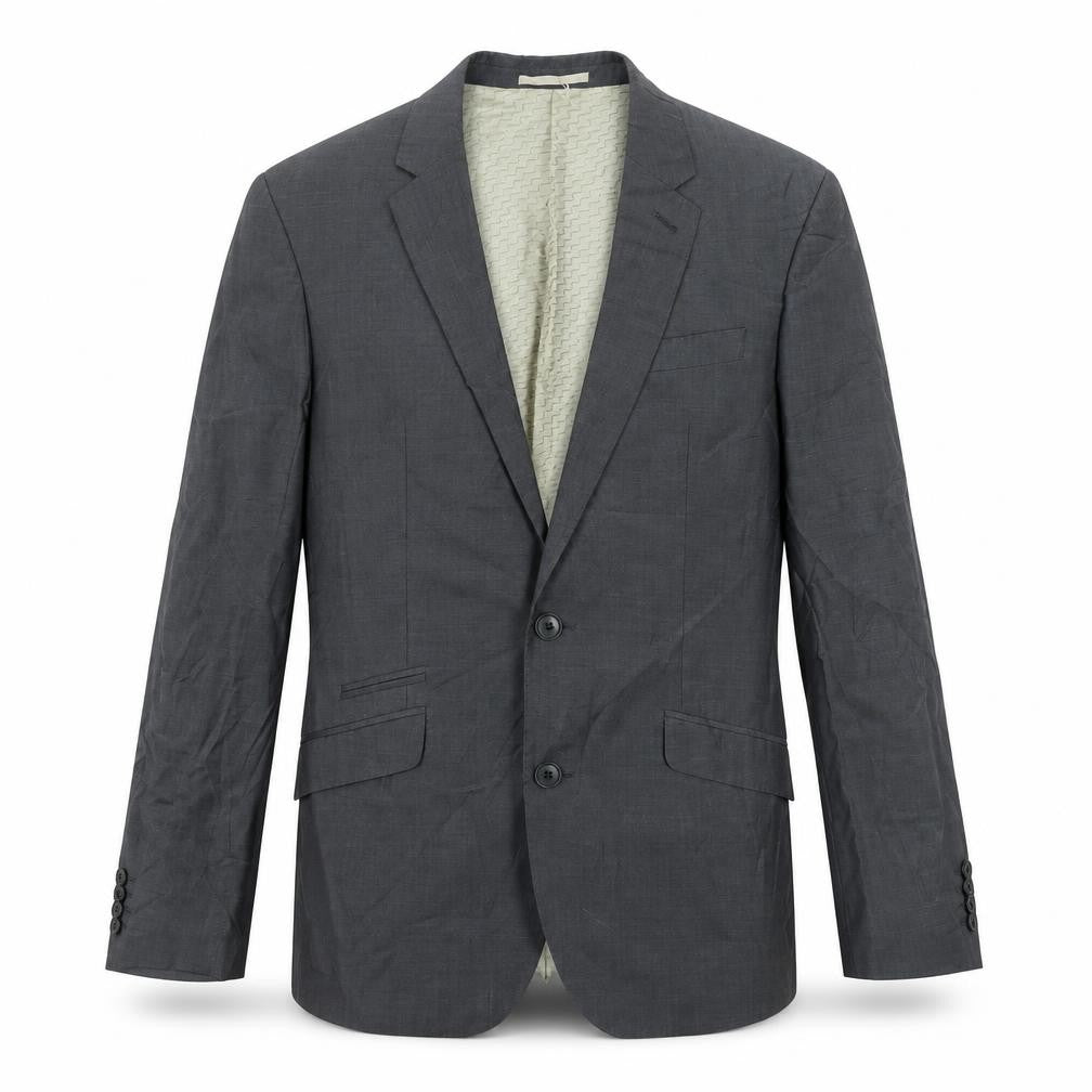 Front view of Next men’s green wool jacket suit jacket, size 40, regular