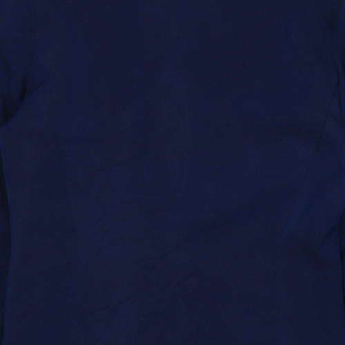 David Barry Womens Blue Jacket Size 10 Button