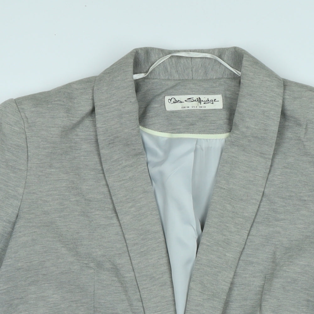 Miss Selfridge Womens Grey Jacket Size 10