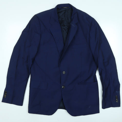 Paul Smith Mens Blue Wool Jacket Suit Jacket Size 40 Regular