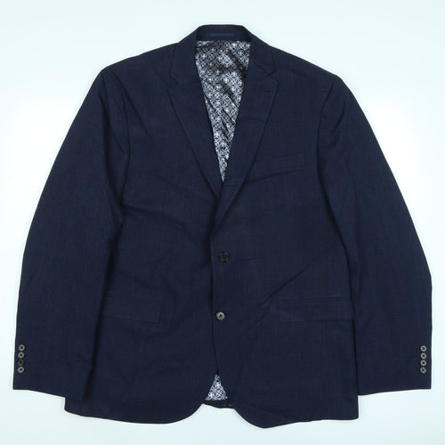 NEXT Mens Blue Wool Jacket Suit Jacket Size 44 Regular