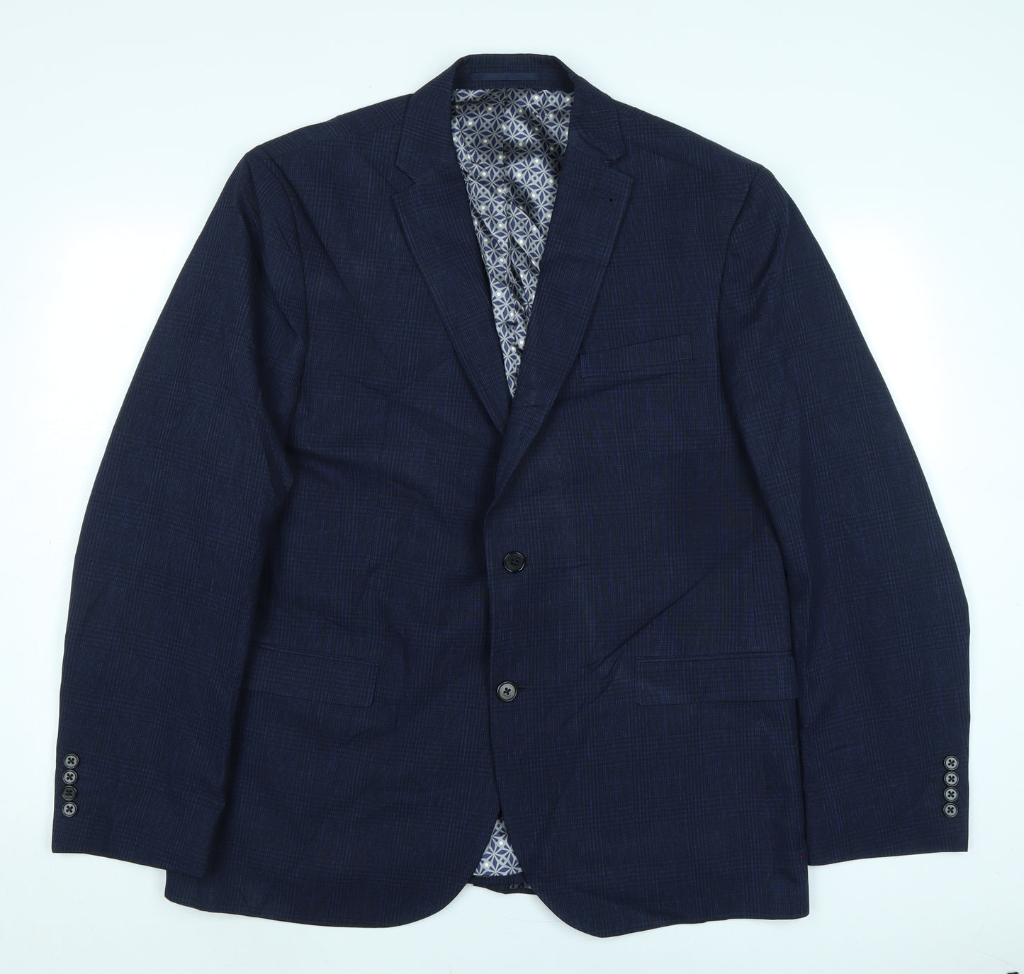 NEXT Mens Blue Wool Jacket Suit Jacket Size 44 Regular