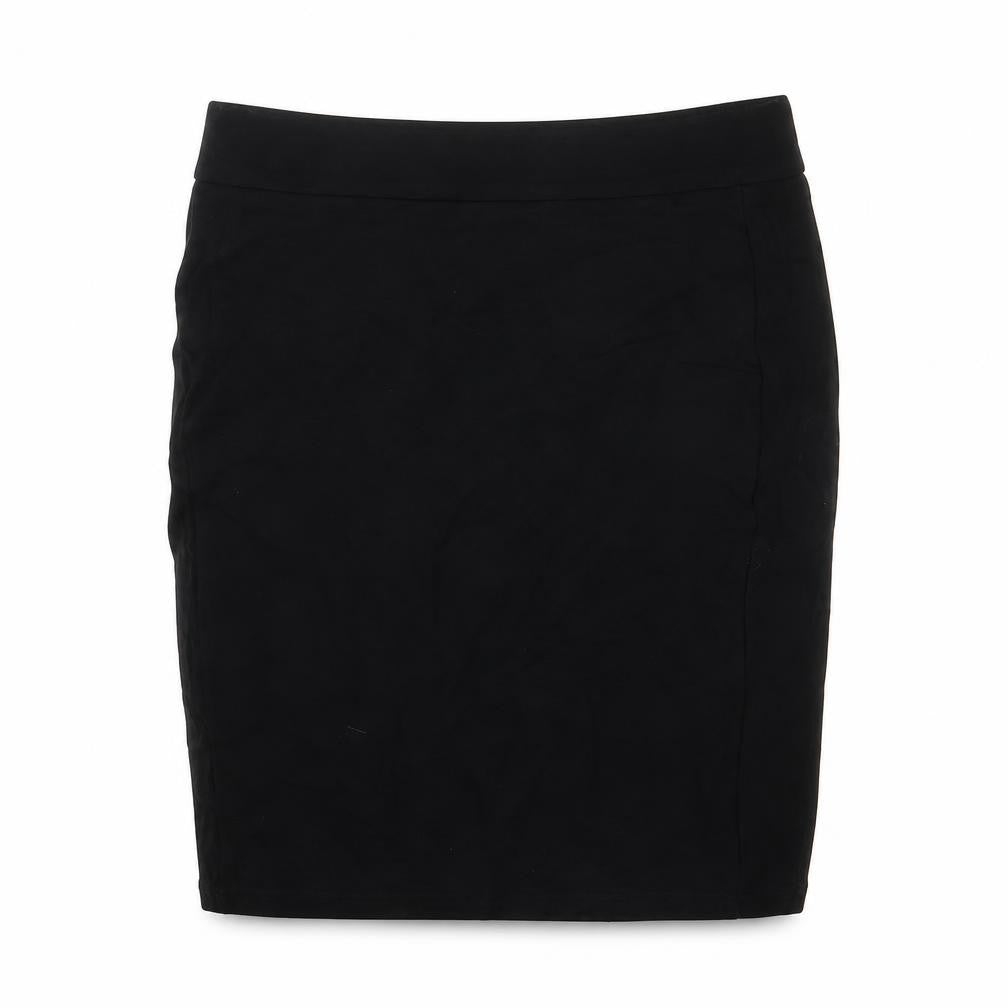 Marks and Spencer Girls Black Polyester Bandage Skirt Size 11-12 Years Regular - waist 25In
