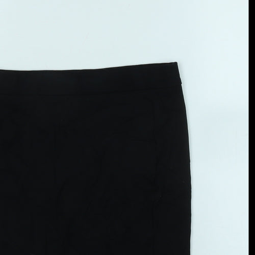 Marks and Spencer Girls Black Polyester Bandage Skirt Size 11-12 Years Regular - waist 25In