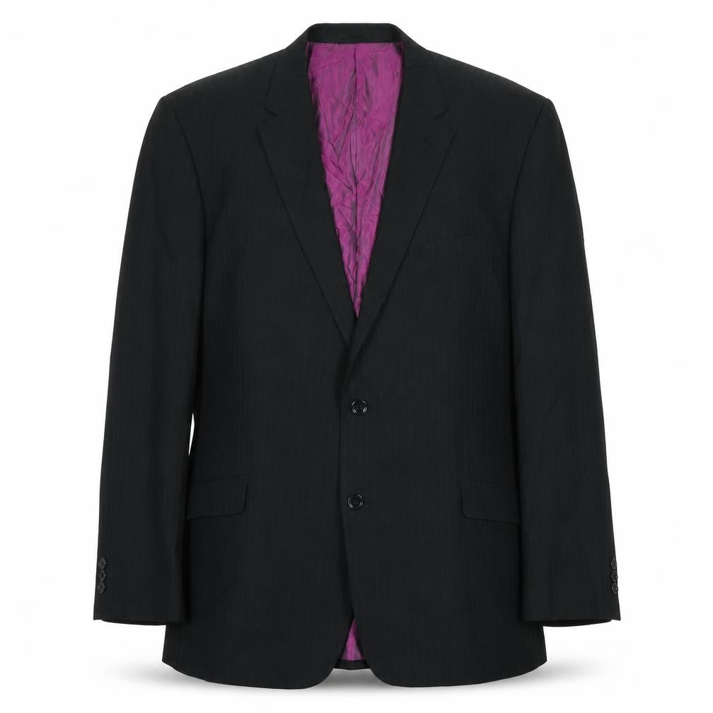 Front view of Skopes men’s grey houndstooth wool jacket suit jacket, size 48, big & tall