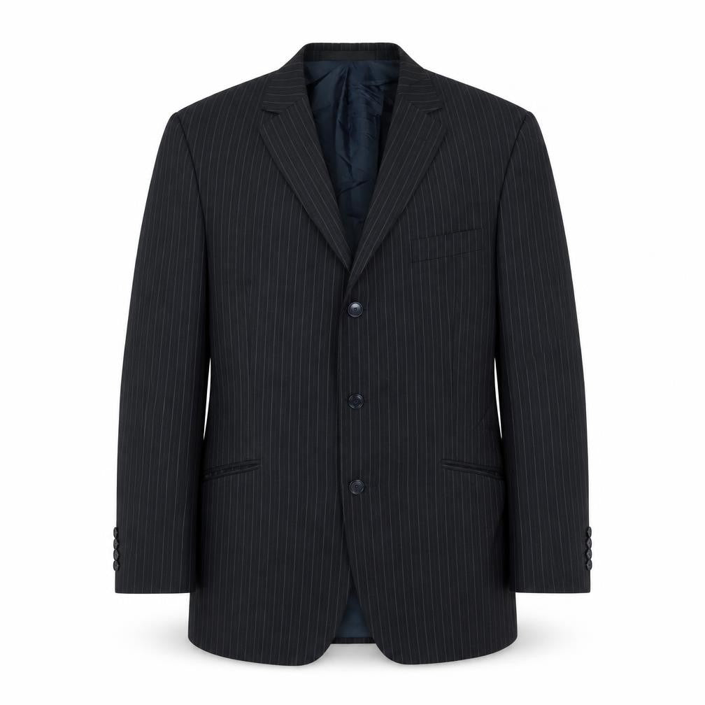 Front view of Marks & Spencer men’s grey wool jacket suit jacket, size 44, regular