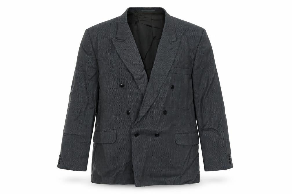 Front view of Charles Knight men’s grey jacket, size 52, button