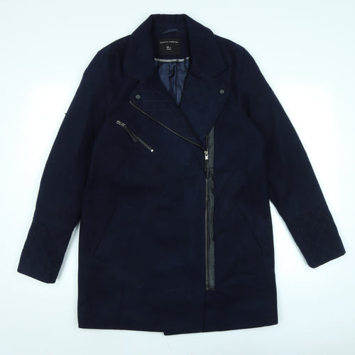 Dorothy Perkins Womens Blue Biker Coat Size 12 Zip