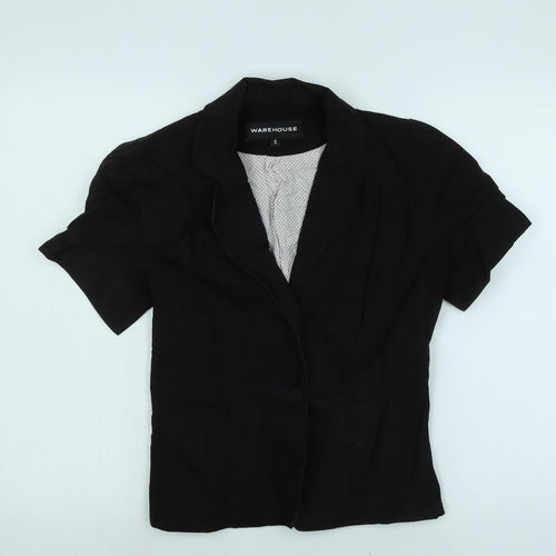 Warehouse Womens Black Jacket Size 10 Button