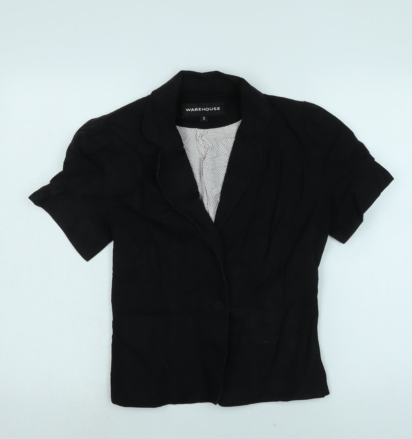 Warehouse Womens Black Jacket Size 10 Button