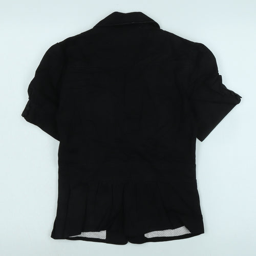 Warehouse Womens Black Jacket Size 10 Button