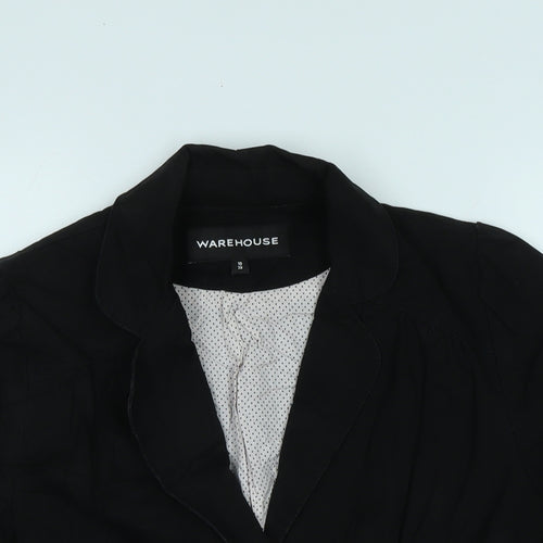 Warehouse Womens Black Jacket Size 10 Button