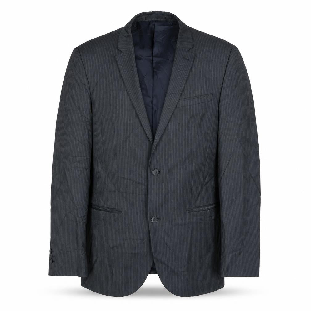 Front view of Next men’s grey wool jacket suit jacket, size 42, regular
