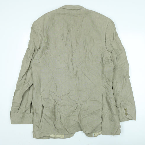 NEXT Mens Beige Jacket Size 42 Button