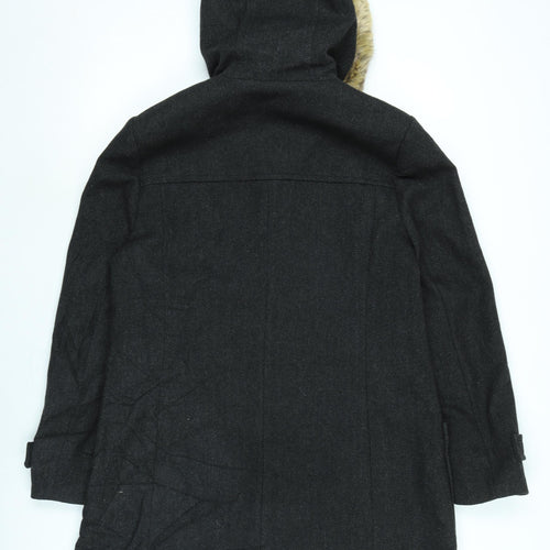 Papaya Womens Grey Overcoat Coat Size 14 Zip
