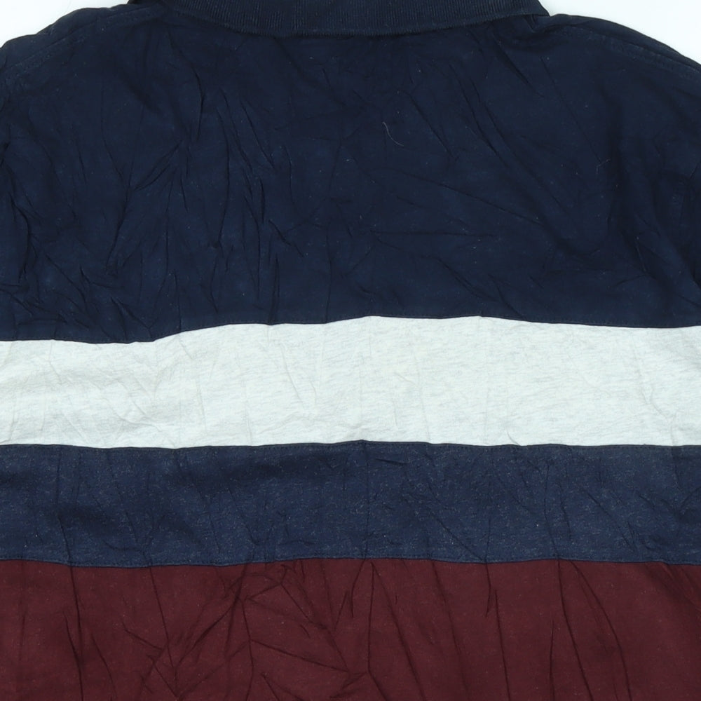 Mc Kenzie Mens Blue Cotton T-Shirt Size XL Collared