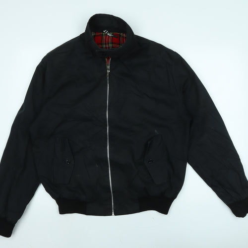 Made in England Mens Black Bomber Jacket Jacket Size 46 Zip