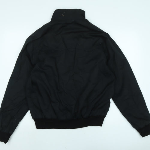 Made in England Mens Black Bomber Jacket Jacket Size 46 Zip