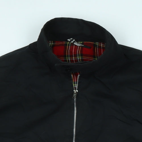 Made in England Mens Black Bomber Jacket Jacket Size 46 Zip