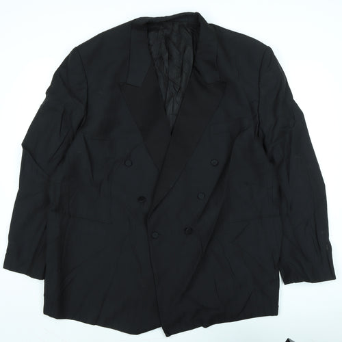 VARTERS Mens Black Wool Tuxedo Suit Jacket Size 34 Regular