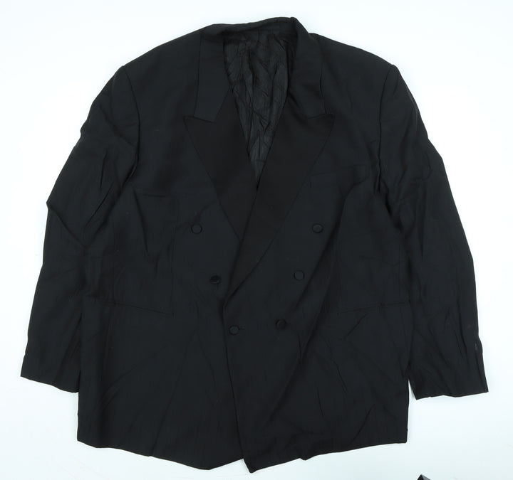 VARTERS Mens Black Wool Tuxedo Suit Jacket Size 34 Regular