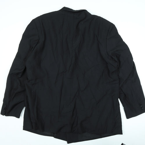 VARTERS Mens Black Wool Tuxedo Suit Jacket Size 34 Regular